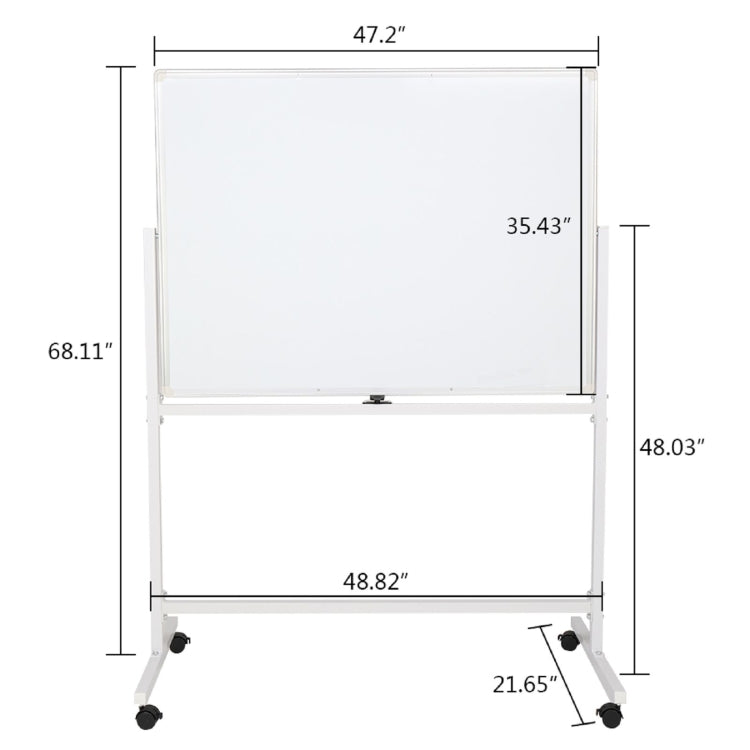 [US Warehouse] Horizontal Mobile Double-Sided Whiteboard, Size: 90x120cm