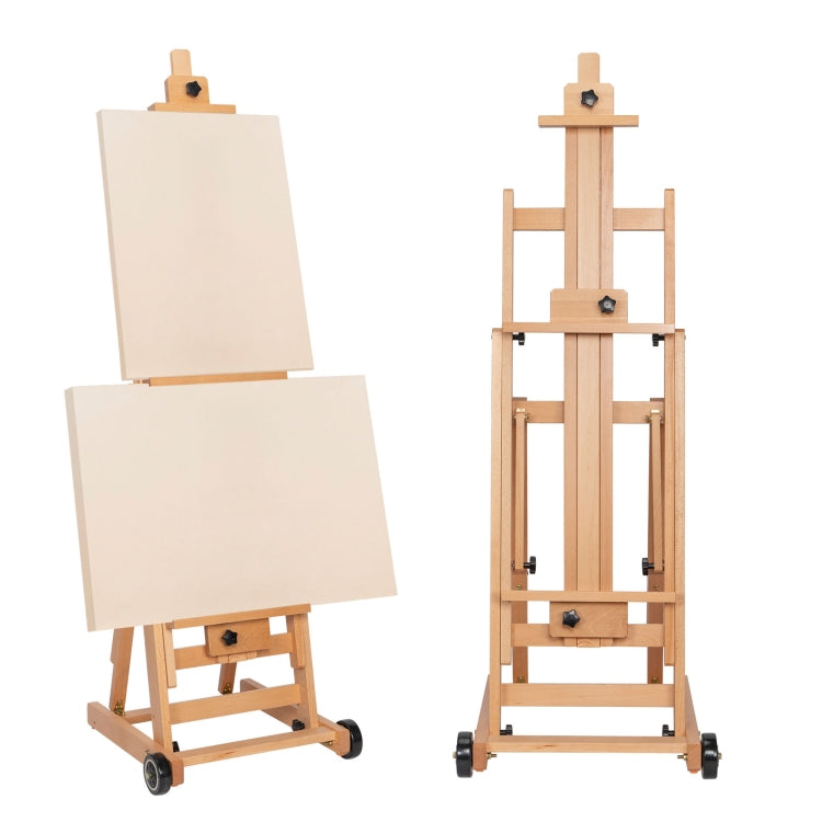 [US Warehouse] Balanced Dual-Purpose Large Painting Cart with Wheels Easel, Size: 48.5x53x144-232cm