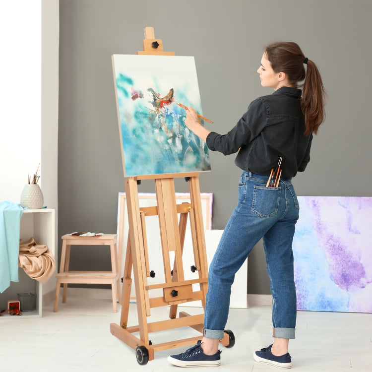 [US Warehouse] Balanced Dual-Purpose Large Painting Cart with Wheels Easel, Size: 48.5x53x144-232cm