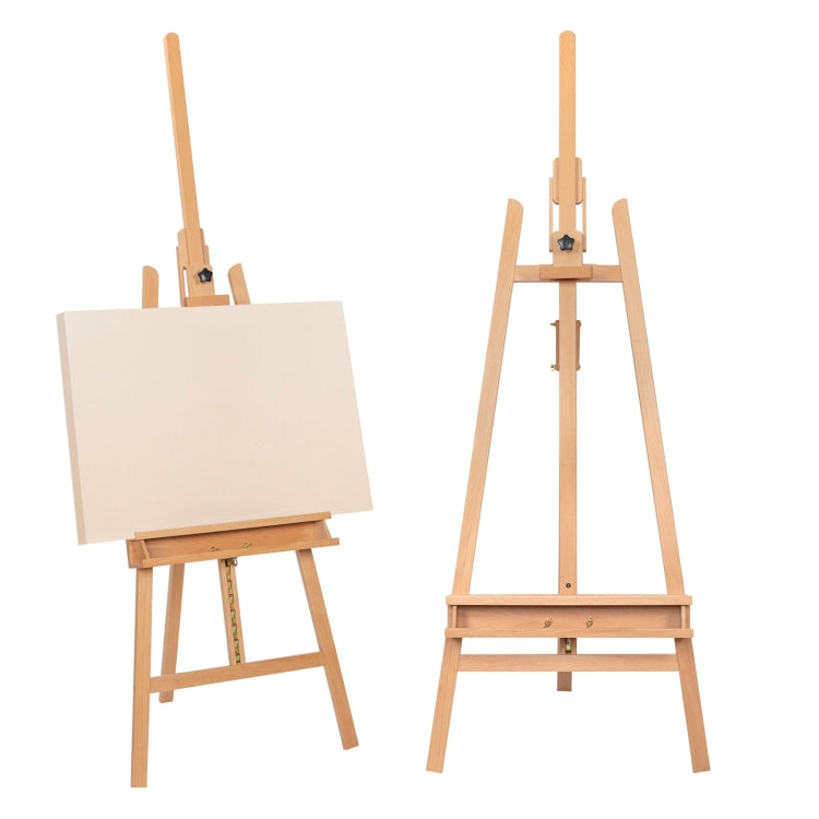 [US Warehouse] Forward Leaning Beech Easel, Size: 87.5x65x164-225cm