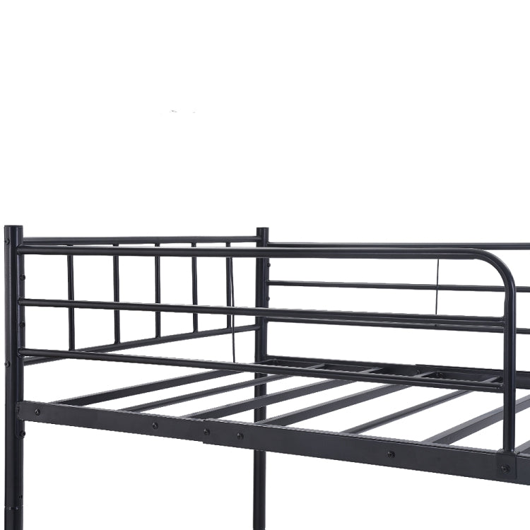 [JPN Warehouse] Anti-seismic Metal Detachable Bunk Bed Single Bed for Children, with Side Guards & Ladder, Size: 205 x 143 x 133cm(Grey)