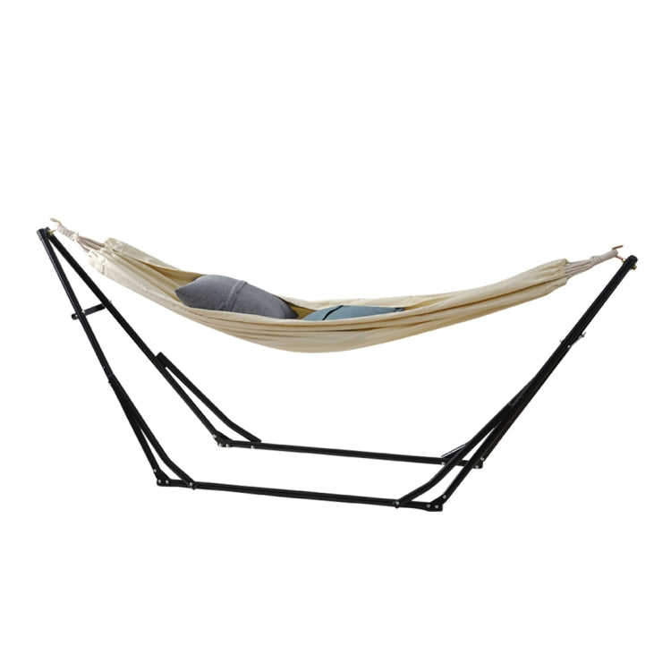 [JPN Warehouse] Indoor and Outdoor Foldable Portable Self-supporting Freestanding Hand-woven Hammock, Size: (189-261) x 71 x (80-100) cm(Brown)