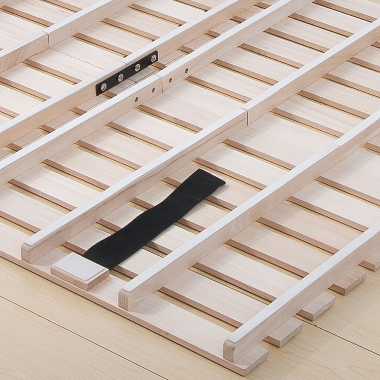 [JPN Warehouse] Foldable Natural Paulownia Two-layer Double Bed Wooden Slatted Bed Frame, Size: 196 x 120 x 4.5cm