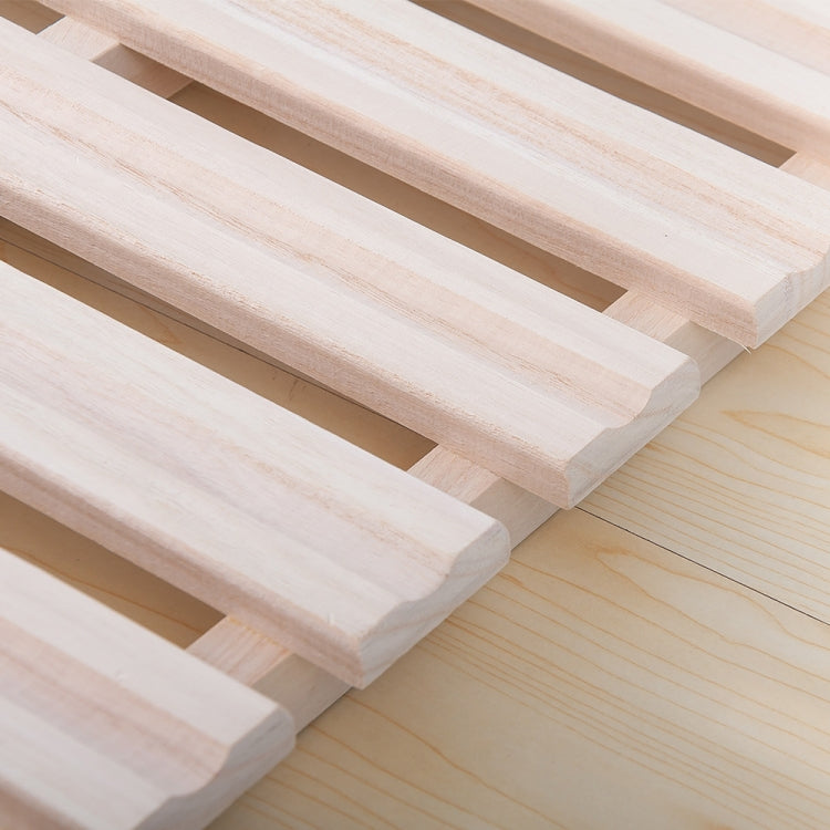 [JPN Warehouse] Foldable Natural Paulownia Two-layer Double Bed Wooden Slatted Bed Frame, Size: 196 x 120 x 4.5cm