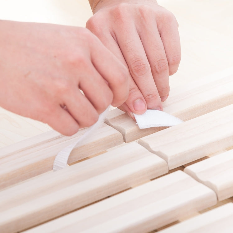 [JPN Warehouse] Foldable Natural Paulownia Two-layer Double Bed Wooden Slatted Bed Frame, Size: 196 x 120 x 4.5cm