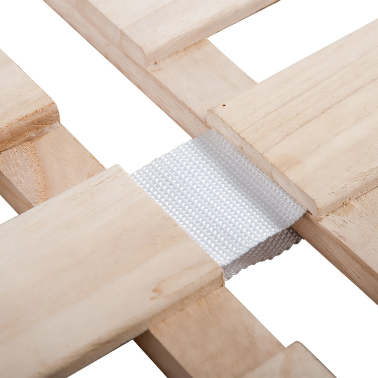 [JPN Warehouse] Four-fold Natural Paulownia Single Bed Wooden Slatted Bed Frame, Size: 196 x 97 x 2.5cm