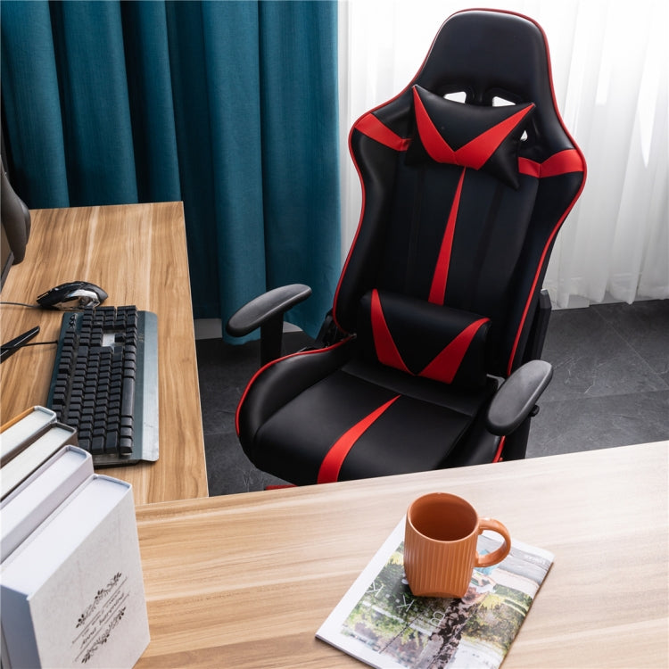 [JPN Warehouse] Reclining Leisure Office Chairs Game Chairs with Armrests & 360 Degree Silent Casters, Size: (125-135) x 72 x 72cm(White)