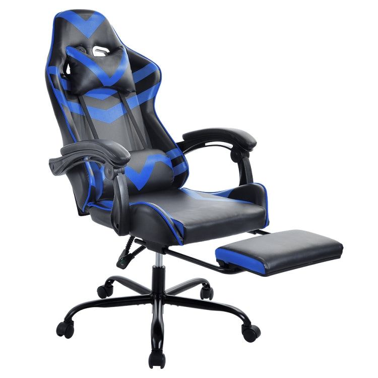 [JPN Warehouse] Wide Stripes Swivel Lift Chair Reclining Leisure Office Chair Game Chair with Armrests & Headrest & Casters & Foldable Pedals, Size: 66.5 x 50cm, Height Range: 116-123cm
