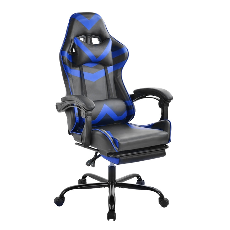[JPN Warehouse] Wide Stripes Swivel Lift Chair Reclining Leisure Office Chair Game Chair with Armrests & Headrest & Casters & Foldable Pedals, Size: 66.5 x 50cm, Height Range: 116-123cm
