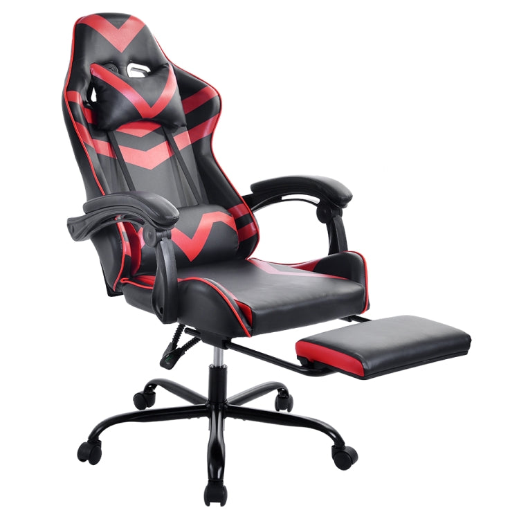 [JPN Warehouse] Wide Stripes Swivel Lift Chair Reclining Leisure Office Chair Game Chair with Armrests & Headrest & Casters & Foldable Pedals, Size: 66.5 x 50cm, Height Range: 116-123cm