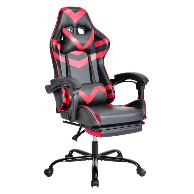[JPN Warehouse] Wide Stripes Swivel Lift Chair Reclining Leisure Office Chair Game Chair with Armrests & Headrest & Casters & Foldable Pedals, Size: 66.5 x 50cm, Height Range: 116-123cm