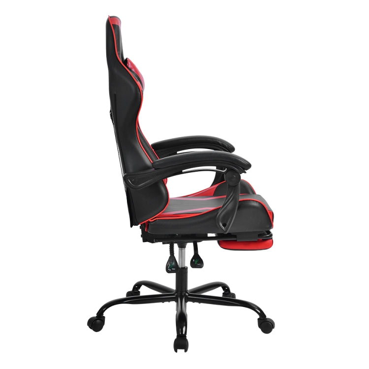 [JPN Warehouse] Wide Stripes Swivel Lift Chair Reclining Leisure Office Chair Game Chair with Armrests & Headrest & Casters & Foldable Pedals, Size: 66.5 x 50cm, Height Range: 116-123cm