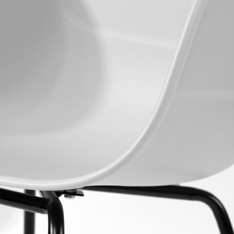 [JPN Warehouse] Shell Shape Plastic Chairs Office Home Dining Table Cafe Lounge Chairs, Size: 79 x 40 x 38cm