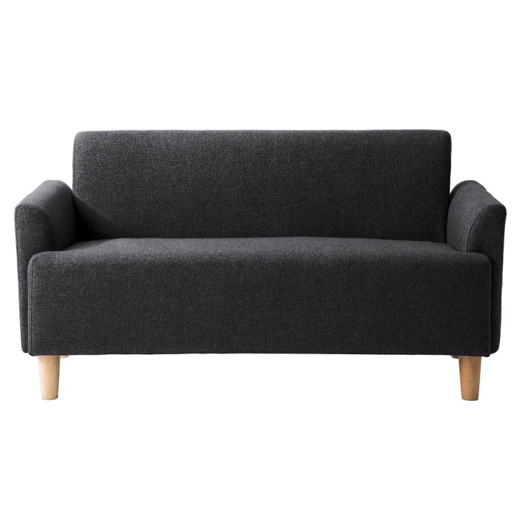 [JPN Warehouse] Natural Wood Leg Compact Living Room Double Sofa with Armrests, Size: 124 x 64 x 57.5cm