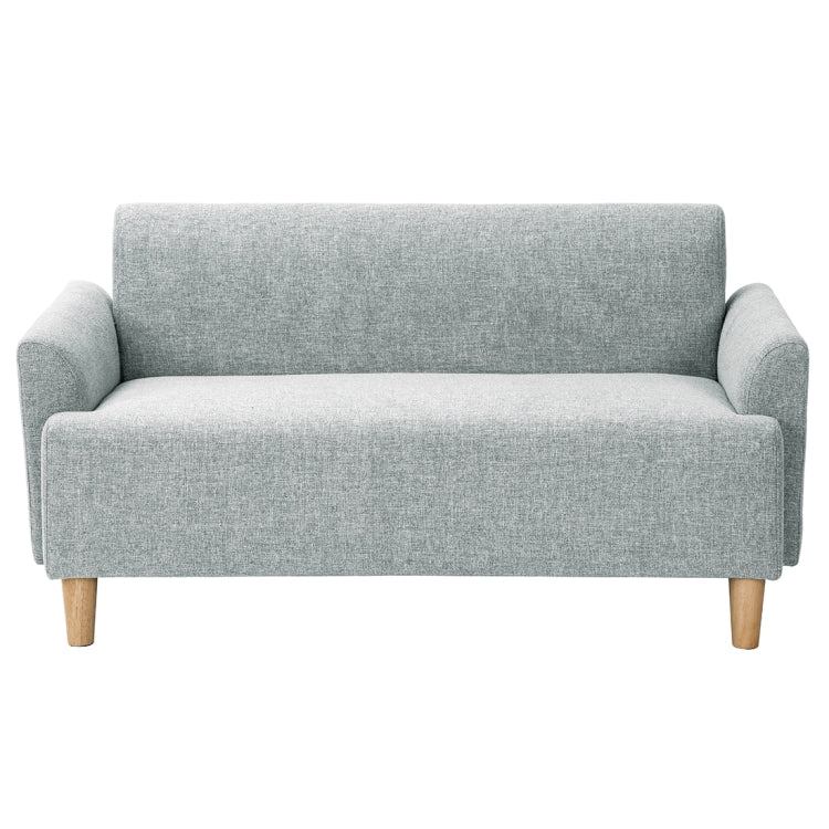 [JPN Warehouse] Natural Wood Leg Compact Living Room Double Sofa with Armrests, Size: 124 x 64 x 57.5cm