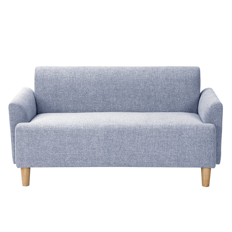 [JPN Warehouse] Natural Wood Leg Compact Living Room Double Sofa with Armrests, Size: 124 x 64 x 57.5cm