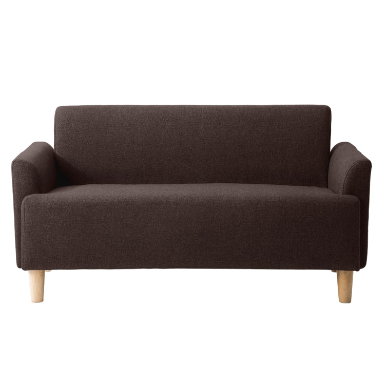[JPN Warehouse] Natural Wood Leg Compact Living Room Double Sofa with Armrests, Size: 124 x 64 x 57.5cm