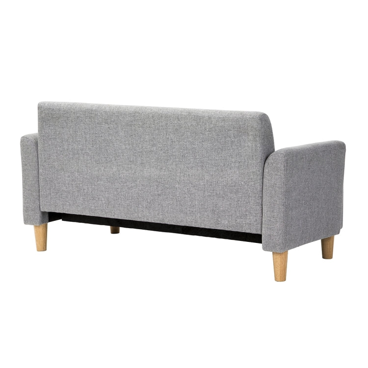 [JPN Warehouse] Natural Wood Leg Compact Living Room Double Sofa with Armrests, Size: 124 x 64 x 57.5cm