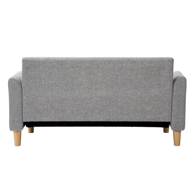 [JPN Warehouse] Natural Wood Leg Compact Living Room Double Sofa with Armrests, Size: 124 x 64 x 57.5cm
