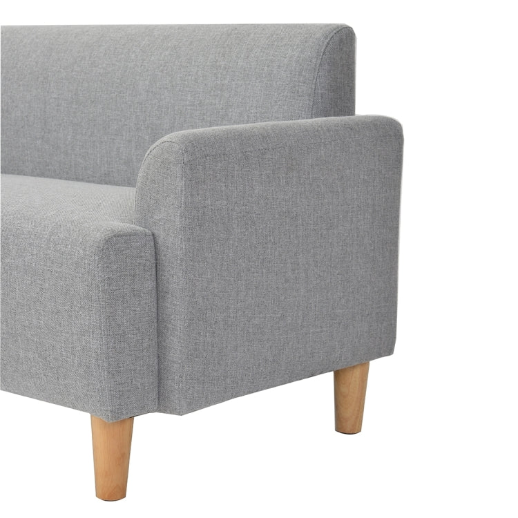 [JPN Warehouse] Natural Wood Leg Compact Living Room Double Sofa with Armrests, Size: 124 x 64 x 57.5cm