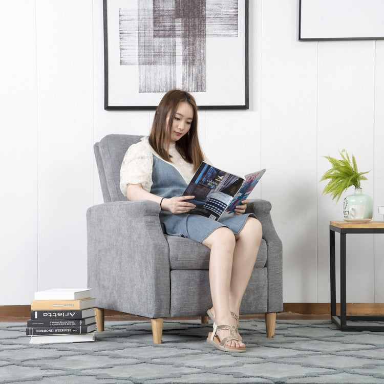 [JPN Warehouse] Household Living Room Single Sofa Reclining Chairs with Armrests & Retractable Footstool, Size: 92 x 66cm