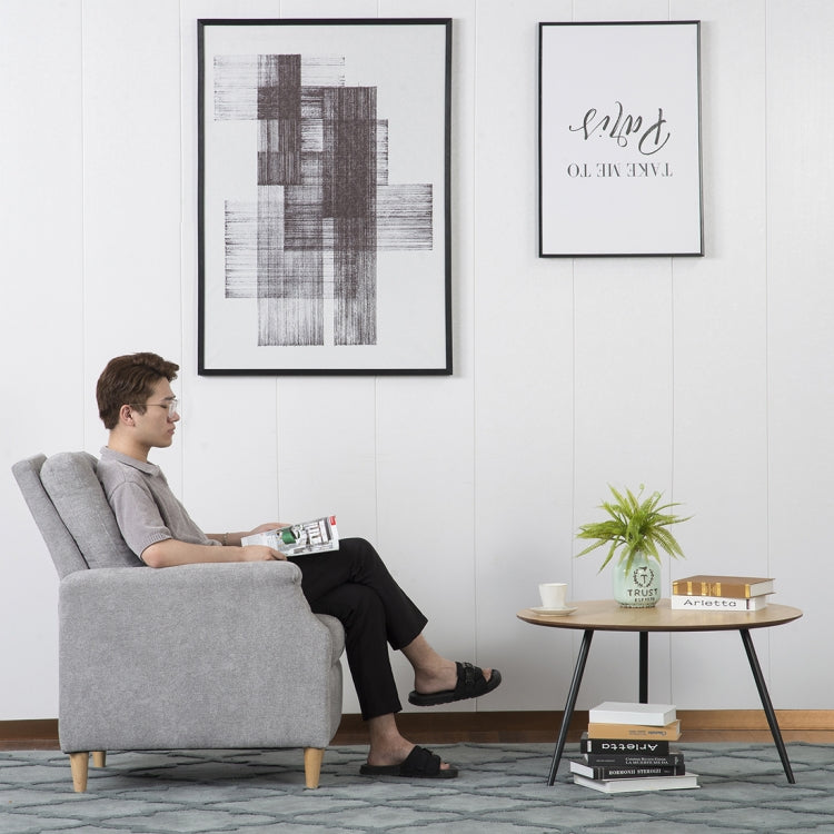[JPN Warehouse] Household Living Room Single Sofa Reclining Chairs with Armrests & Retractable Footstool, Size: 92 x 66cm