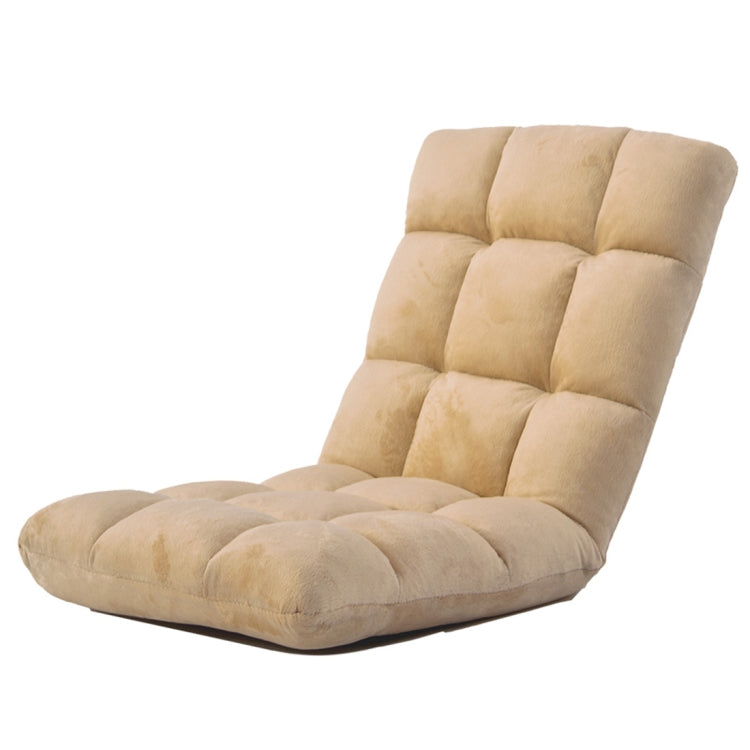 [JPN Warehouse] Lazy Sofa Chairs Tatami Compact Floor Chairs Flannel Seat, Size: 99 x 42 x 55cm (Beige)