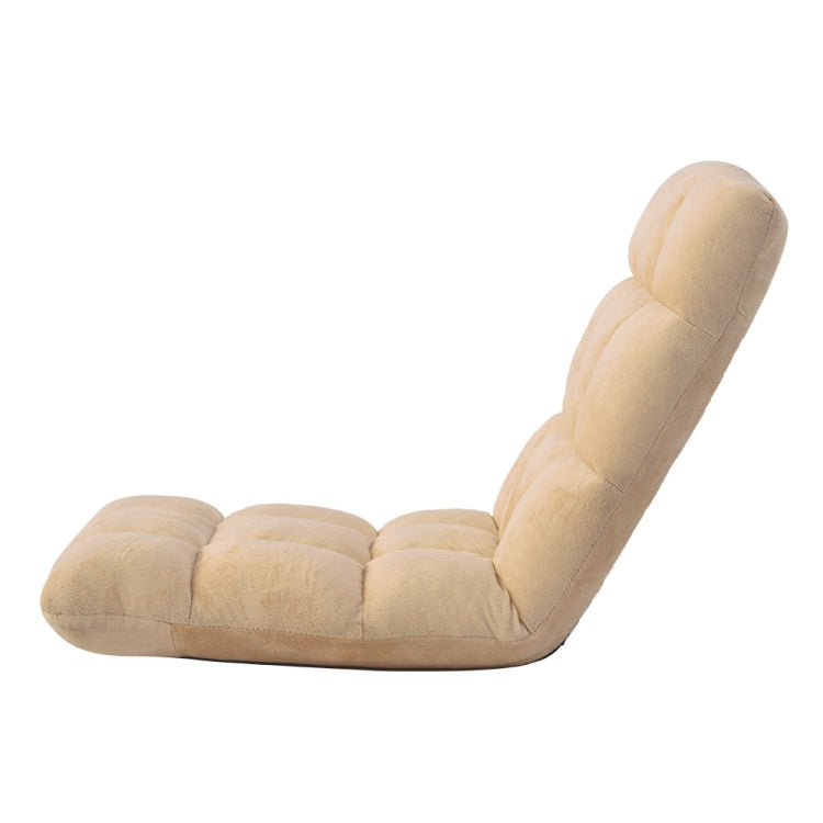 [JPN Warehouse] Lazy Sofa Chairs Tatami Compact Floor Chairs Flannel Seat, Size: 99 x 42 x 55cm (Beige)