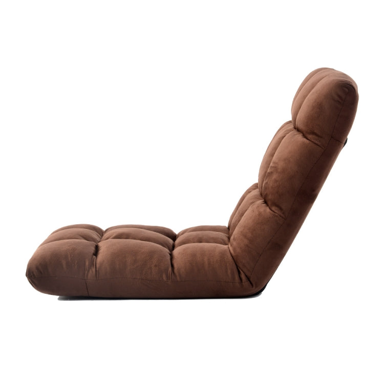 [JPN Warehouse] Lazy Sofa Chairs Tatami Compact Floor Chairs Flannel Seat, Size: 99 x 42 x 55cm (Brown)