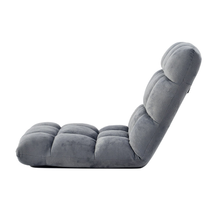 [JPN Warehouse] Lazy Sofa Chairs Tatami Compact Floor Chairs Flannel Seat, Size: 99 x 42 x 55cm (Grey)
