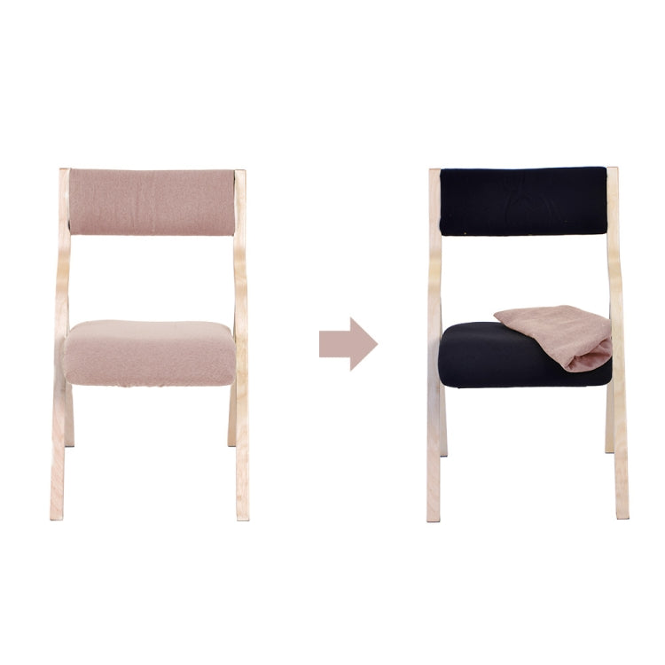 [JPN Warehouse] Household Living Room Wooden Dining Chairs Foldable Chairs with Detachable Chairs Cover & Armrest, Size: 78 x 56.5 x 48cm