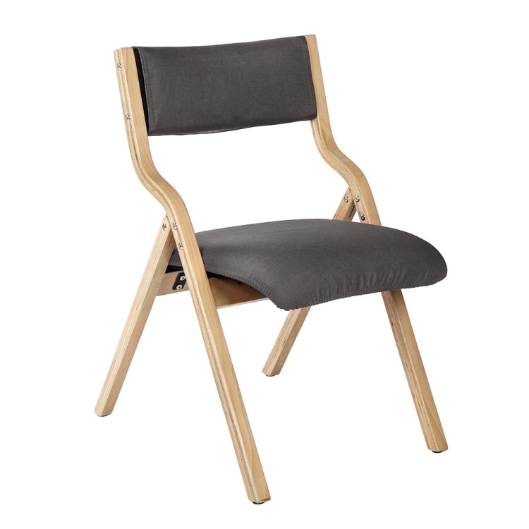[JPN Warehouse] Household Living Room Wooden Dining Chairs Foldable Chairs with Detachable Chairs Cover & Armrest, Size: 78 x 56.5 x 48cm