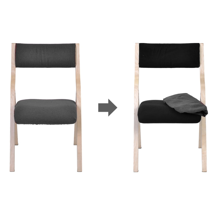 [JPN Warehouse] Household Living Room Wooden Dining Chairs Foldable Chairs with Detachable Chairs Cover & Armrest, Size: 78 x 56.5 x 48cm