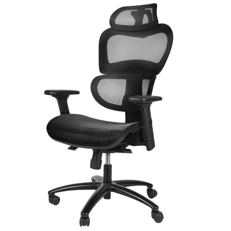 [JPN Warehouse] Y-shaped Net-back Office Chairs Swivel Lift Chairs with Armrests & Headrest, Seat Size: 66 x 50cm, Height Range: 115-131cm