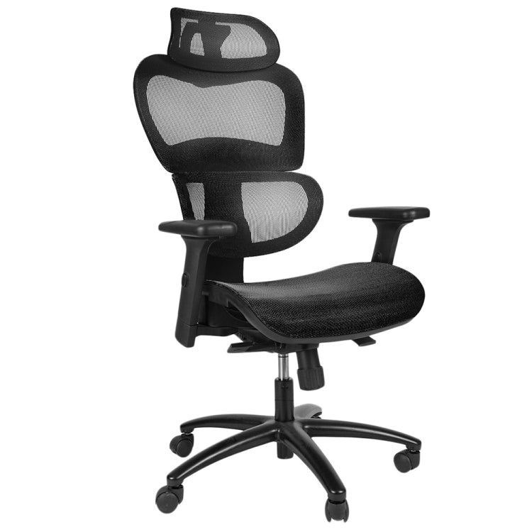 [JPN Warehouse] Y-shaped Net-back Office Chairs Swivel Lift Chairs with Armrests & Headrest, Seat Size: 66 x 50cm, Height Range: 115-131cm