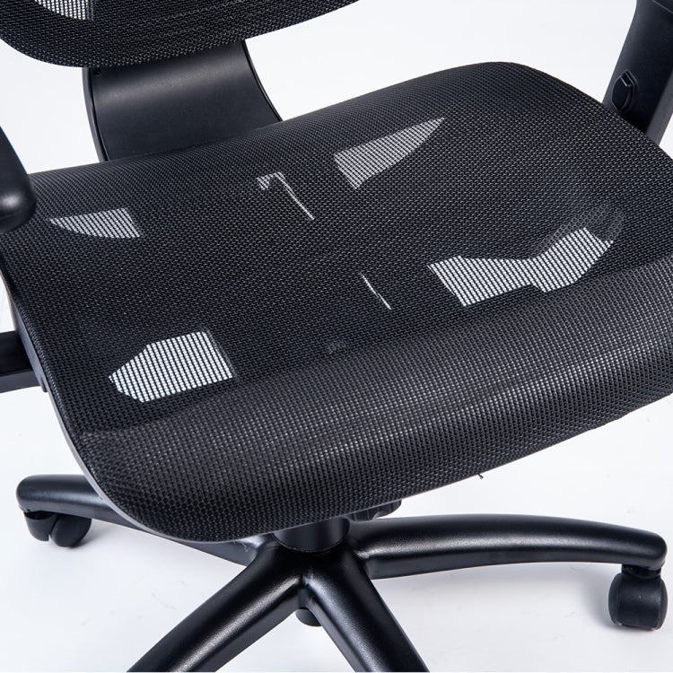[JPN Warehouse] Y-shaped Net-back Office Chairs Swivel Lift Chairs with Armrests & Headrest, Seat Size: 66 x 50cm, Height Range: 115-131cm