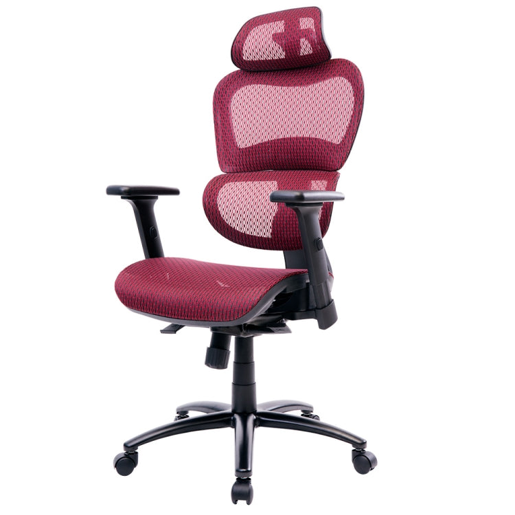 [JPN Warehouse] Y-shaped Net-back Office Chairs Swivel Lift Chairs with Armrests & Headrest, Seat Size: 66 x 50cm, Height Range: 115-131cm