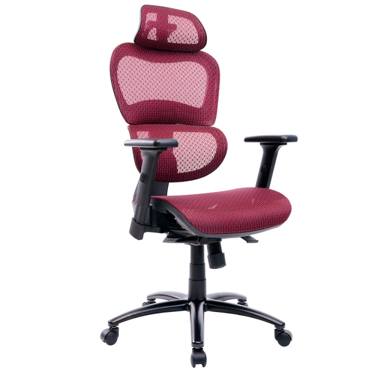 [JPN Warehouse] Y-shaped Net-back Office Chairs Swivel Lift Chairs with Armrests & Headrest, Seat Size: 66 x 50cm, Height Range: 115-131cm