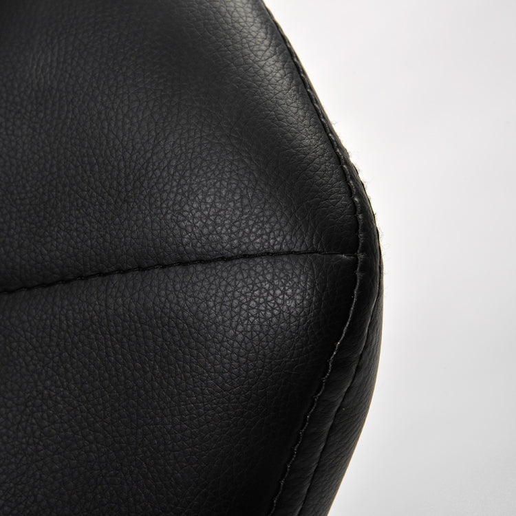 [JPN Warehouse] Shell-shape Triangle Pattern PU Leather Dining Chairs with Natural Wooden Feet, Size: 71 x 49 x 37.5cm