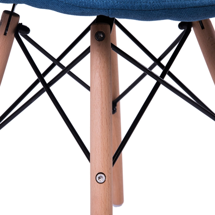 [JPN Warehouse] Shell-shaped Fabric Dining Chairs with Natural Wooden Feet, Size: 81 x 54 x 41cm(Dark Gray)