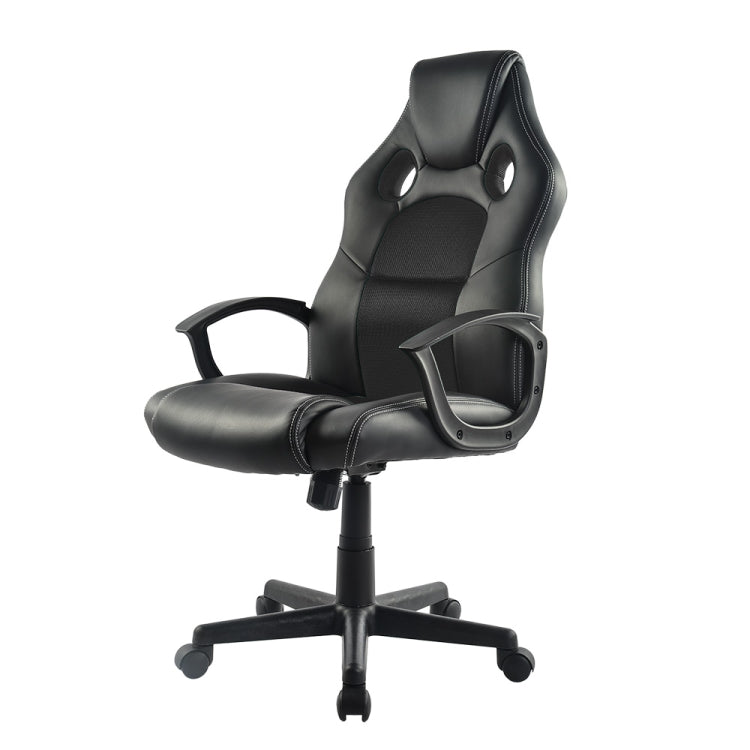 [JPN Warehouse] Swivel Lift Chairs Reclining Leisure PU Leather Office Chairs Game Chairs with Armrests & Casters, Size: 62 x 51cm, Height Range: 107-115cm (Black)