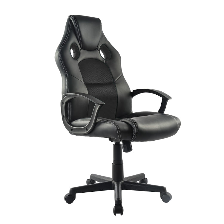 [JPN Warehouse] Swivel Lift Chairs Reclining Leisure PU Leather Office Chairs Game Chairs with Armrests & Casters, Size: 62 x 51cm, Height Range: 107-115cm (Black)