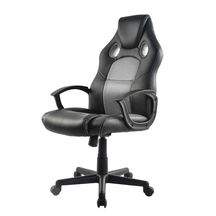 [JPN Warehouse] Swivel Lift Chairs Reclining Leisure PU Leather Office Chairs Game Chairs with Armrests & Casters, Size: 62 x 51cm, Height Range: 107-115cm (Grey)