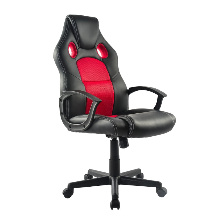 [JPN Warehouse] Swivel Lift Chairs Reclining Leisure PU Leather Office Chairs Game Chairs with Armrests & Casters, Size: 62 x 51cm, Height Range: 107-115cm (Red)