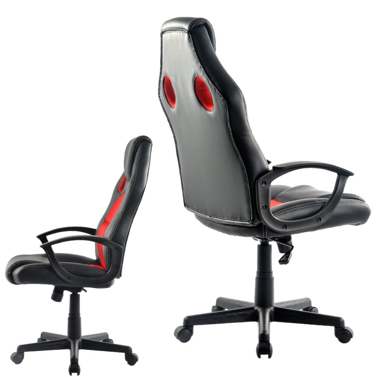 [JPN Warehouse] Swivel Lift Chairs Reclining Leisure PU Leather Office Chairs Game Chairs with Armrests & Casters, Size: 62 x 51cm, Height Range: 107-115cm (Green)