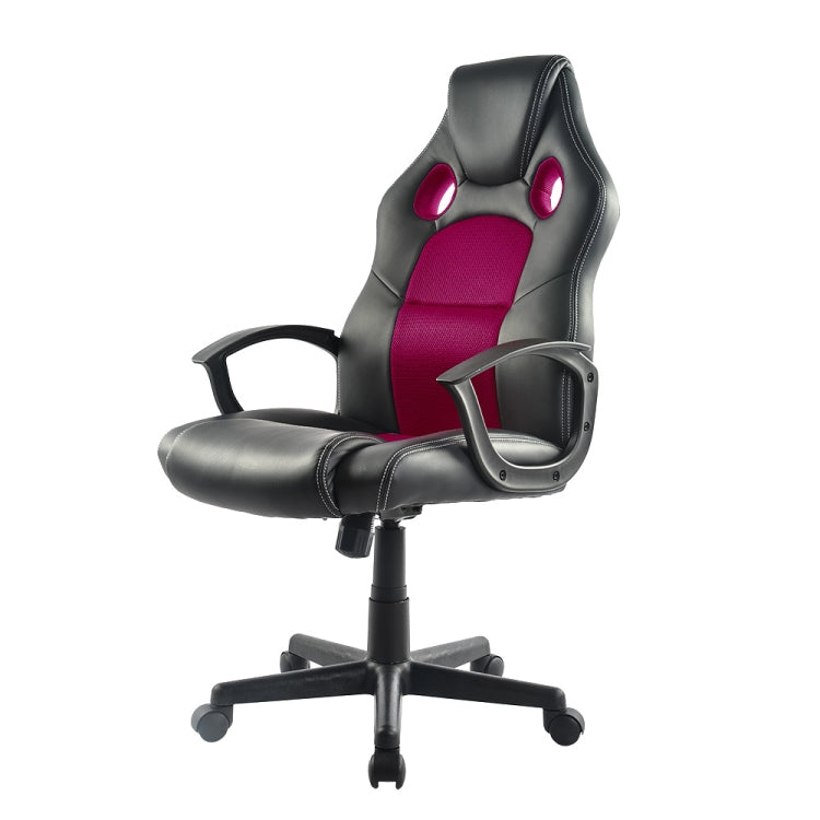 [JPN Warehouse] Swivel Lift Chairs Reclining Leisure PU Leather Office Chairs Game Chairs with Armrests & Casters, Size: 62 x 51cm, Height Range: 107-115cm (Wine Red)