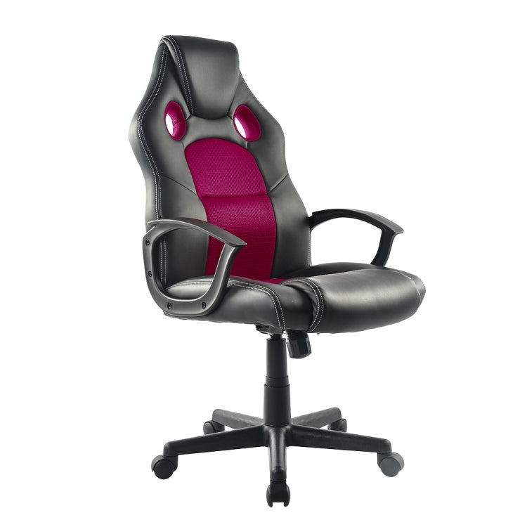 [JPN Warehouse] Swivel Lift Chairs Reclining Leisure PU Leather Office Chairs Game Chairs with Armrests & Casters, Size: 62 x 51cm, Height Range: 107-115cm (Wine Red)