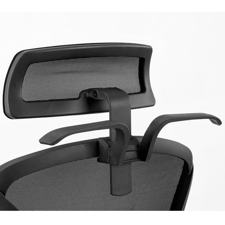 [JPN Warehouse] Angle Adjustable Mesh Back Office Chair Rotatable Lift Chair with Clothes Stand & Armrest & Headrest, Seat Size: 51 x 50cm, Height Range: 123.5-133.5cm(Black)