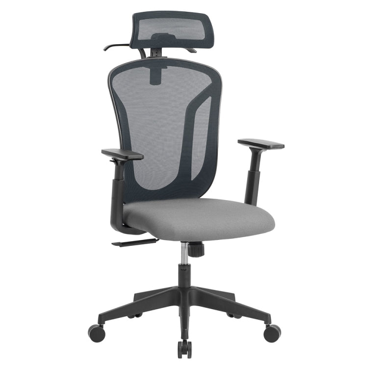 [JPN Warehouse] Angle Adjustable Mesh Back Office Chair Rotatable Lift Chair with Clothes Stand & Armrest & Headrest, Seat Size: 51 x 50cm, Height Range: 123.5-133.5cm(Grey)