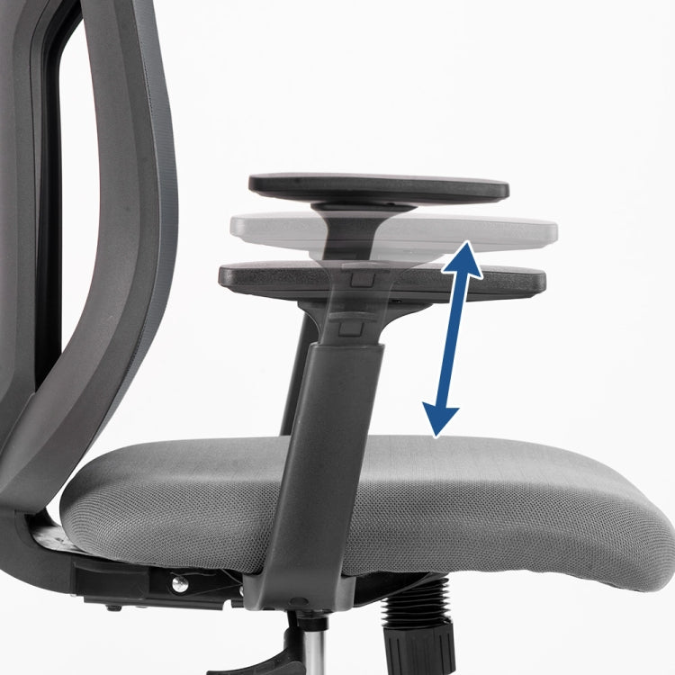 [JPN Warehouse] Angle Adjustable Mesh Back Office Chair Rotatable Lift Chair with Clothes Stand & Armrest & Headrest, Seat Size: 51 x 50cm, Height Range: 123.5-133.5cm(Grey)